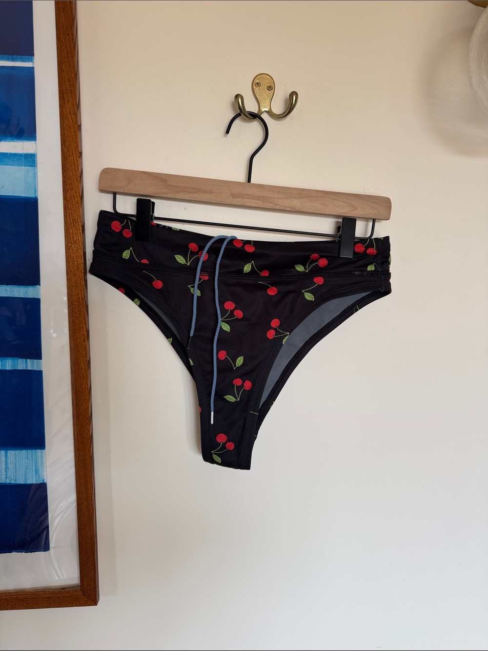 Jolyn Clothing Black Cherry Print Bikini Bottoms